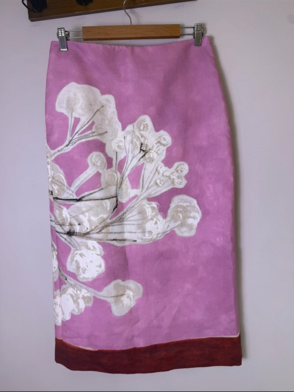 Zara NWT ZW COLLECTION Women's Pink Floral Midi Skirt